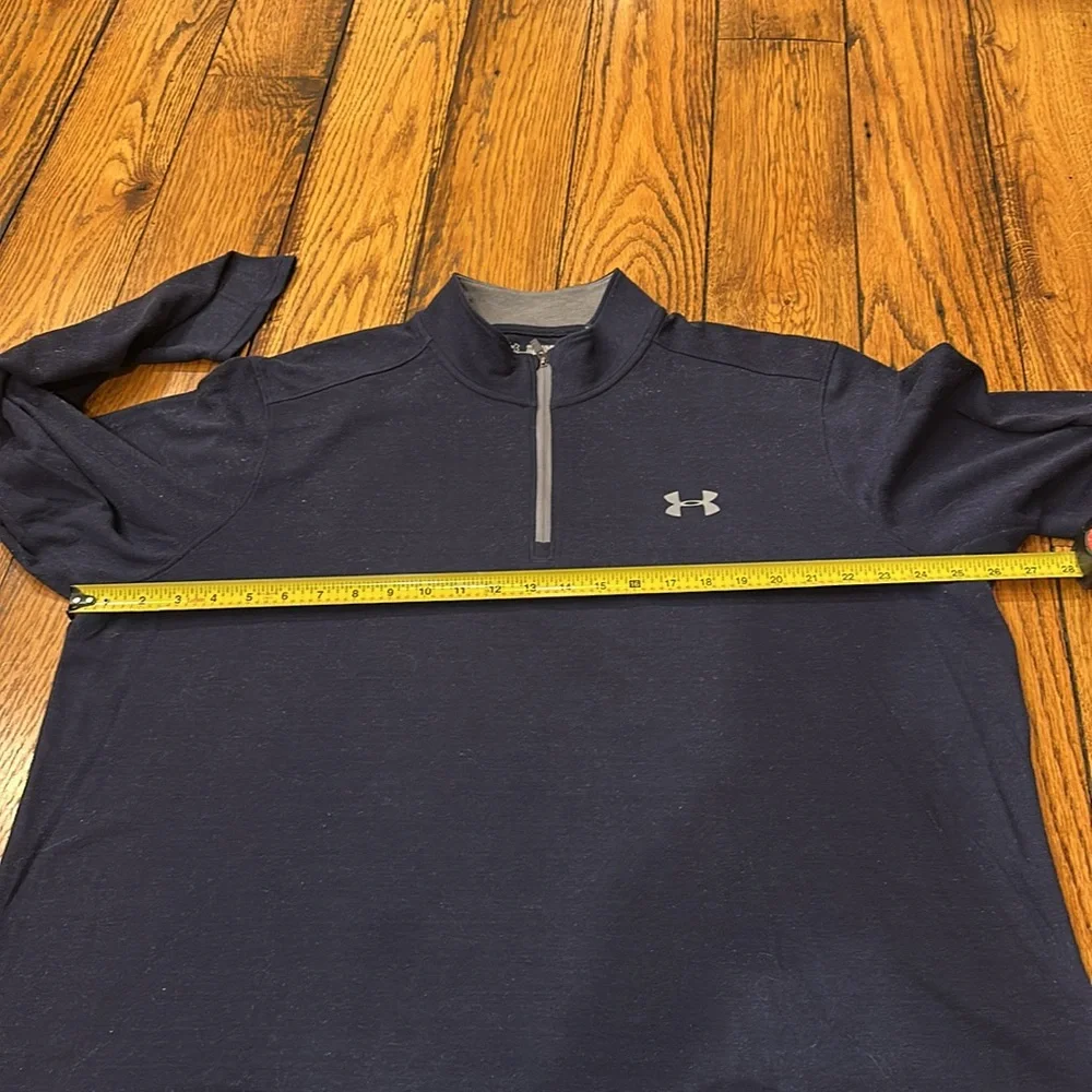 UNDER ARMOUR MENS NAVY AND GRAY COLD GEAR LOOSE FIT QUARTER ZIP SIZE XXL - Picture 7 of 8